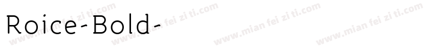 Roice-Bold字体转换