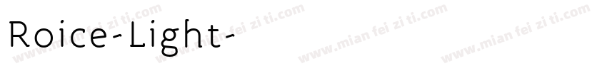 Roice-Light字体转换