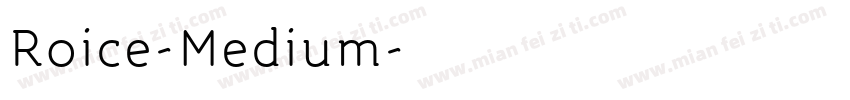 Roice-Medium字体转换