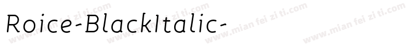 Roice-BlackItalic字体转换