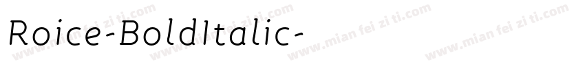 Roice-BoldItalic字体转换
