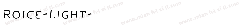 Roice-Light字体转换