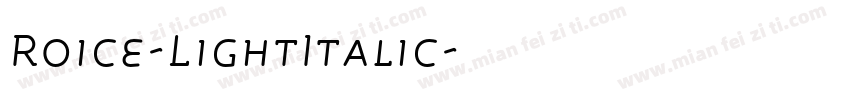 Roice-LightItalic字体转换