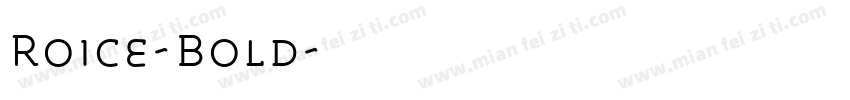 Roice-Bold字体转换