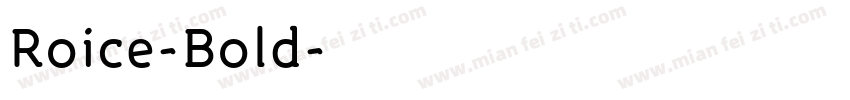 Roice-Bold字体转换