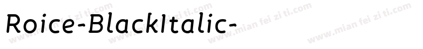 Roice-BlackItalic字体转换