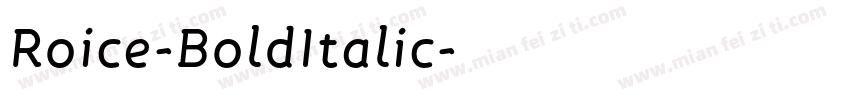 Roice-BoldItalic字体转换