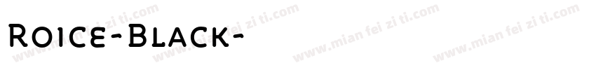 Roice-Black字体转换