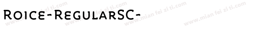 Roice-RegularSC字体转换