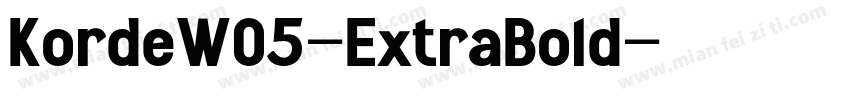 KordeW05-ExtraBold字体转换