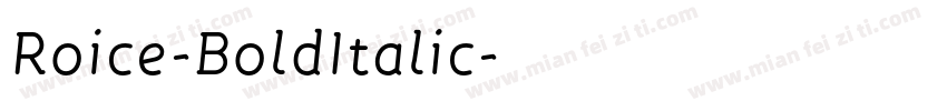 Roice-BoldItalic字体转换