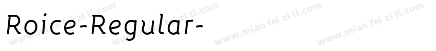 Roice-Regular字体转换