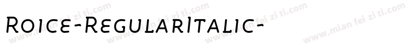 Roice-RegularItalic字体转换