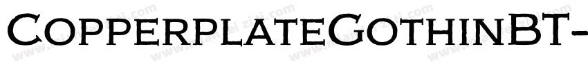 CopperplateGothinBT字体转换