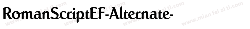 RomanScriptEF-Alternate字体转换