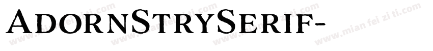 AdornStrySerif字体转换