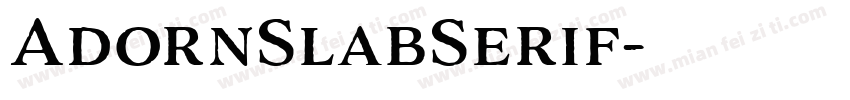 AdornSlabSerif字体转换