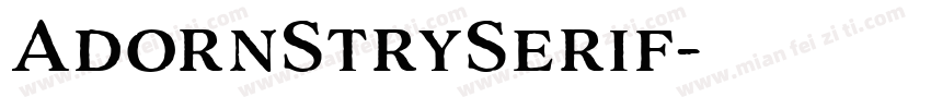 AdornStrySerif字体转换