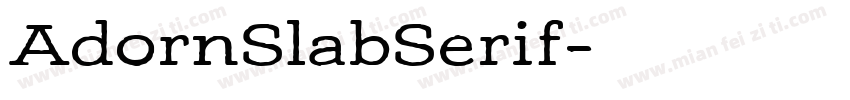 AdornSlabSerif字体转换