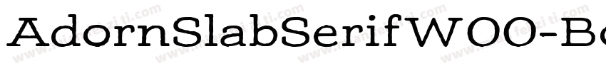 AdornSlabSerifW00-Bo字体转换