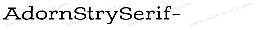 AdornStrySerif字体转换