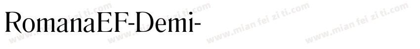 RomanaEF-Demi字体转换