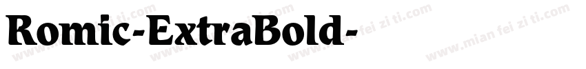 Romic-ExtraBold字体转换