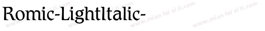 Romic-LightItalic字体转换
