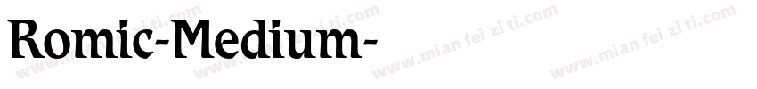Romic-Medium字体转换