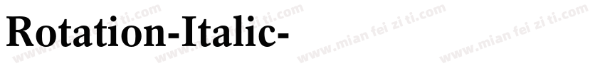 Rotation-Italic字体转换