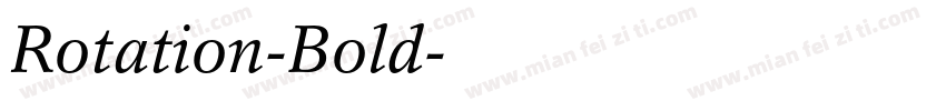 Rotation-Bold字体转换