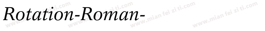 Rotation-Roman字体转换