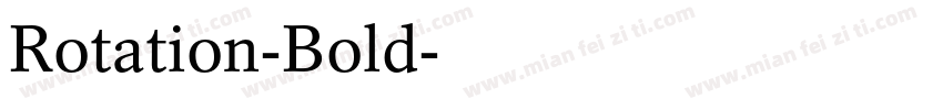 Rotation-Bold字体转换