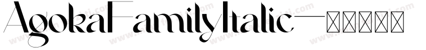 AgokaFamilyItalic字体转换