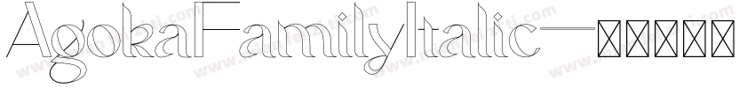 AgokaFamilyItalic字体转换