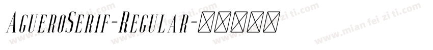 AgueroSerif-Regular字体转换