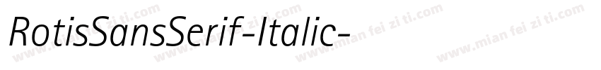 RotisSansSerif-Italic字体转换