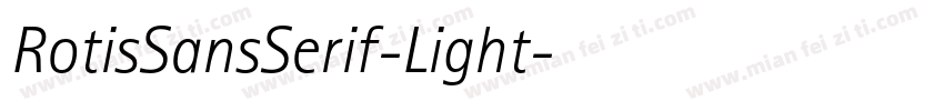RotisSansSerif-Light字体转换