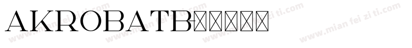 akrobatB字体转换