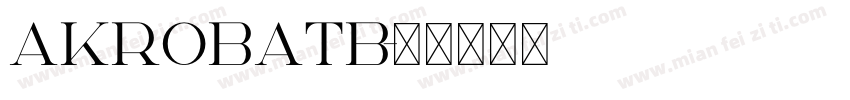 akrobatB字体转换