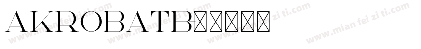 akrobatB字体转换