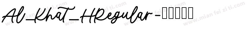 Al_Khat_HRegular字体转换