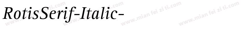 RotisSerif-Italic字体转换