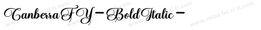 CanberraFY-BoldItalic字体转换