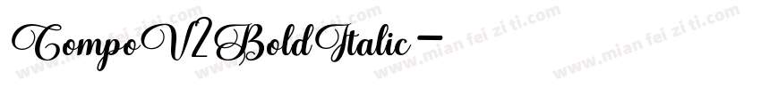 CompoV2BoldItalic字体转换