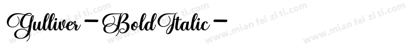 Gulliver-BoldItalic字体转换