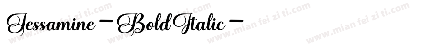 Jessamine-BoldItalic字体转换