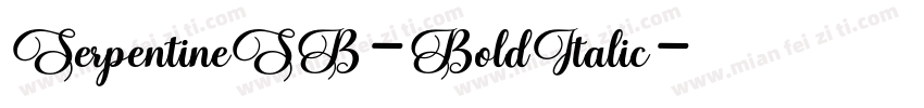 SerpentineSB-BoldItalic字体转换