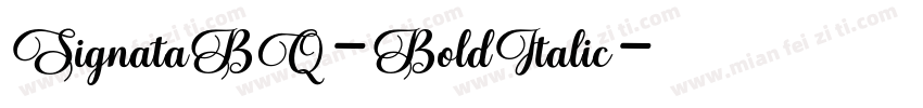SignataBQ-BoldItalic字体转换