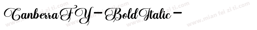 CanberraFY-BoldItalic字体转换